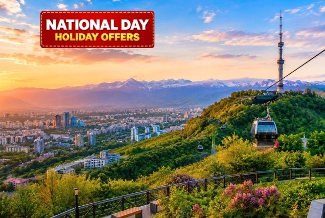Almaty Tour Package - Kok-Tobe cable car with mountain sunset view