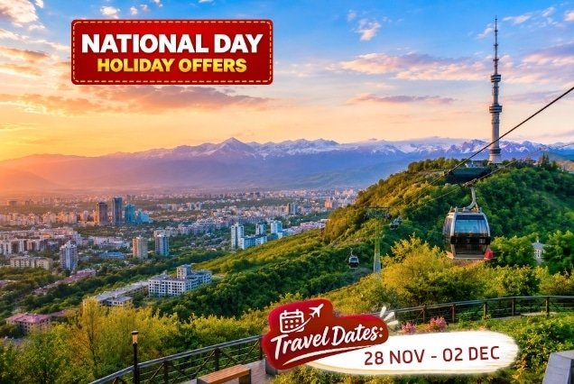 Almaty Tour Package - Kok-Tobe cable car with mountain sunset view