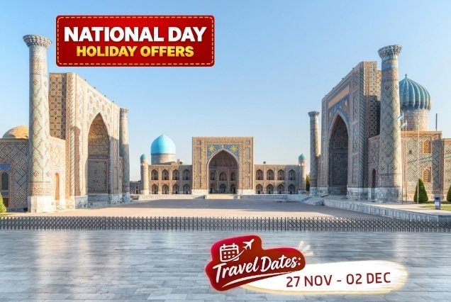 Uzbekistan Tour Package - Registan Square Samarkand for UAE National Day Offers