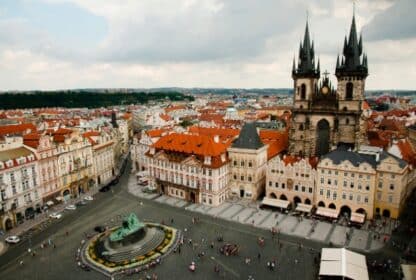 Prague Old Town Square with Astronomical Clock for Czech Republic tour packages from Dubai, UAE.