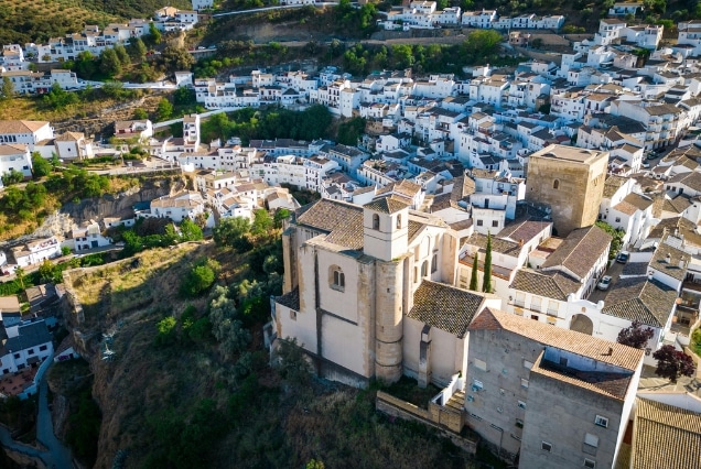 Setenil de las Bodegas Spain whitewashed hillside village built around dramatic rock formations