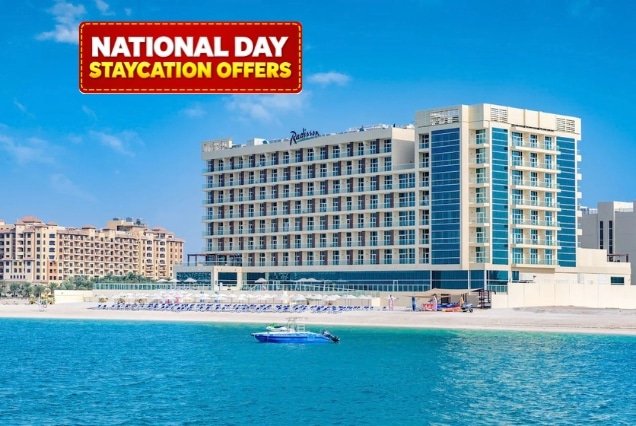 Radisson Resort Ras Al Khaimah Marjan Island beachfront hotel view – National Day Staycation Offer